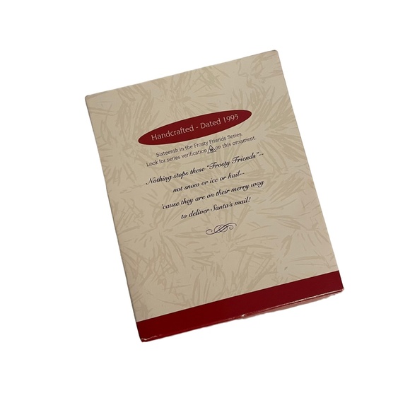 Hallmark Frosty Friends 1995 Christmas Ornament Eskimo & Polar Bear Snowmobiling - Picture 7 of 7